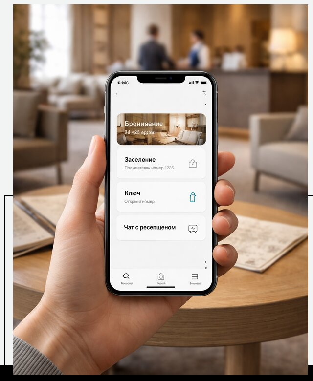 Мобильное приложение для гостей отеля в Новоуральске, управление сервисом